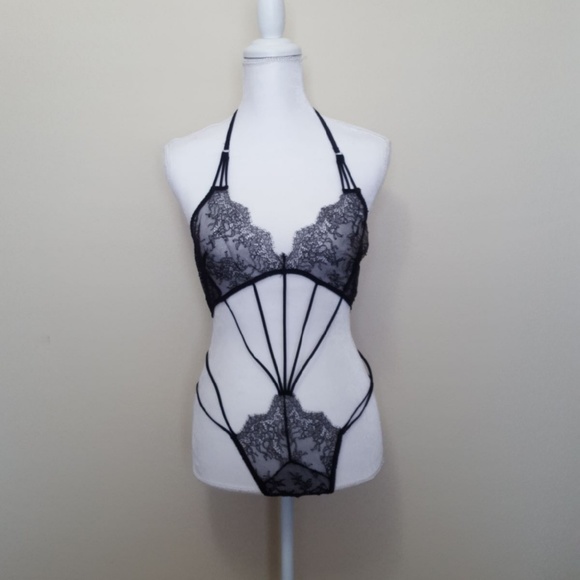 Victoria's Secret Other - Victoria's Secret Black Strappy Teddy Lingerie VS